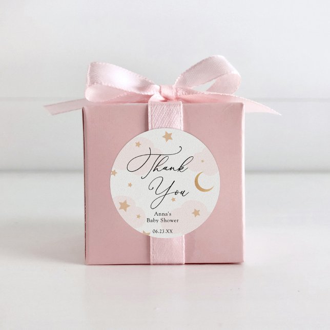 Adesivo Sobre o presente do Chá de fraldas da Lua (Criador carregado)