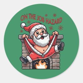 Adesivo Sobre Papais noeis de Risco de Fogo