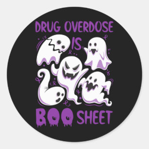 Adesivo Sobredosagem de fármaco é Halloween Roxo Boos Dive