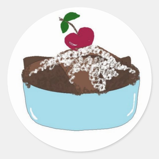 Adesivo Sobremesa de trifle de chocolate (Frente)