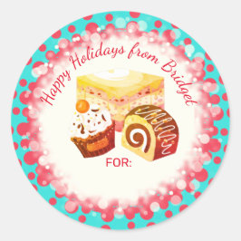 Adesivo Sobremesas de pastelaria festas de Natal para