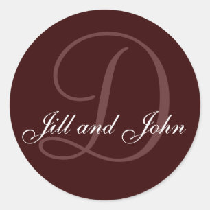 Adesivo Sobrenome D inicial mais o chocolate dos nomes