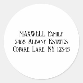 Adesivo Sobrenome de Tipografia Elegante Negra Negrito