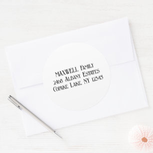 Adesivo Sobrenome de Tipografia Elegante Negra Negrito