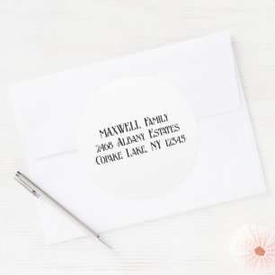 Adesivo Sobrenome de Tipografia Elegante Negra Negrito