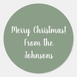 Adesivo Sobrenome | Feliz Natal Personalizado em Verde Sag