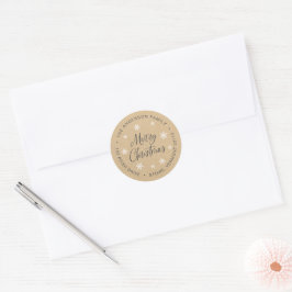 Adesivo Sobretudo Natal Personalizado Kraft Brown Endereço