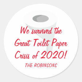 Adesivo Sobrevivemos a 2020! Quarentena Engraçada