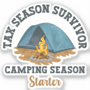 Adesivo Sobrevivência da Estação Fiscal, Camping Season St