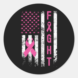 Adesivo Sobrevivência da Mama Cancer da Mama Americano Fla