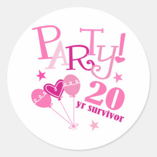 Adesivo Sobrevivência do Câncer da Mama 20 anos