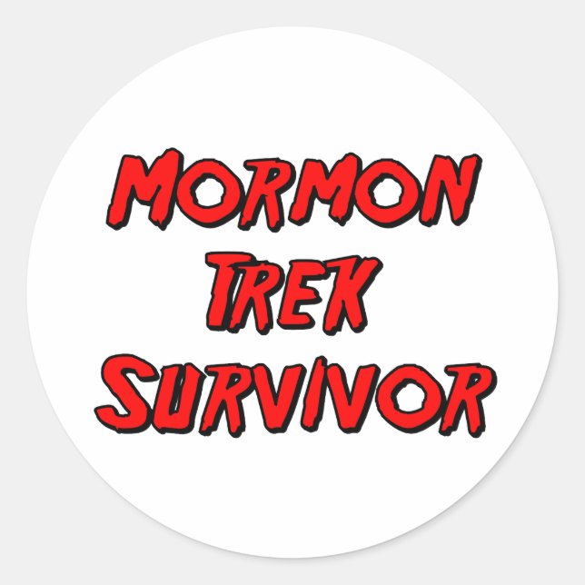 Adesivo Sobrevivência do Mormon Trek (Frente)