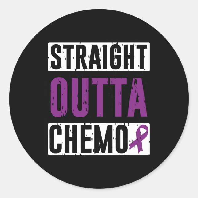 Adesivo Sobrevivência hetero Outta Chemo Câncer de pâncrea (Frente)