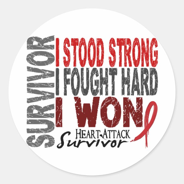 Adesivo Sobrevivência por Ataque Cardíaco 4 Doença Cardíac (Frente)