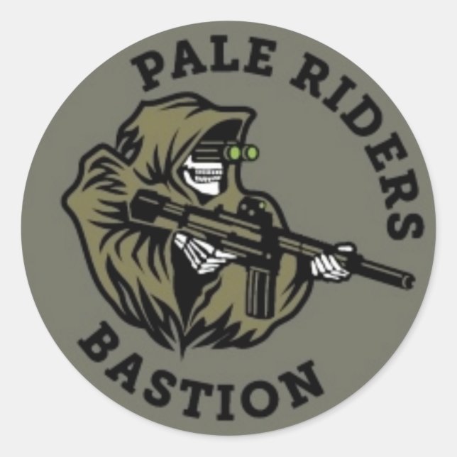 Adesivo Sobrevivendo ao Zombie Apocalypse PALE RIDERS Stck (Frente)
