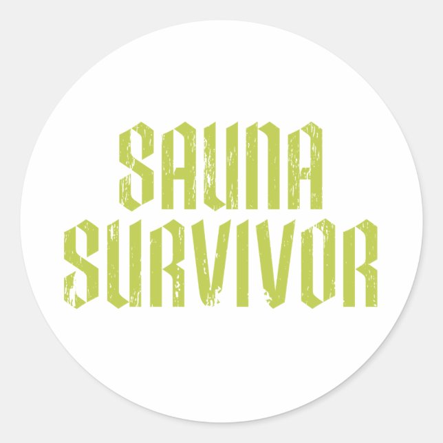 Adesivo Sobrevivente à Sauna 03 (Frente)