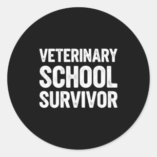 Adesivo Sobrevivente da Escola Veterinária Veterinário Eng