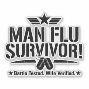 Adesivo Sobrevivente da Gripe Masculina – Testado na Batal