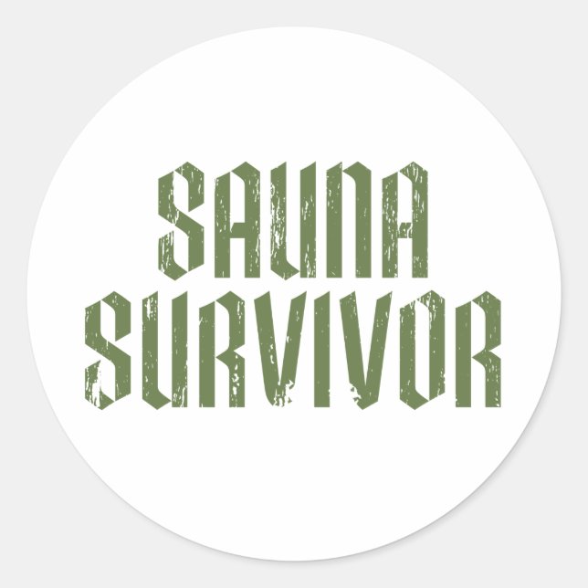 Adesivo Sobrevivente da Sauna 05 (Frente)