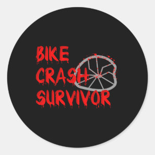 Adesivo Sobrevivente de Acidente de Bicicleta Caída Engraç