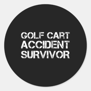 Adesivo Sobrevivente de Acidente de Carrinho de Golfe