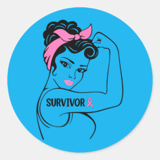 Adesivo Sobrevivente de Câncer de Mama Rosie Riveter nk Co