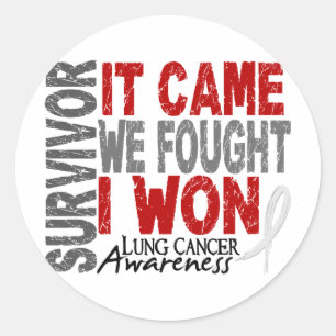 Adesivo Sobrevivente de câncer Pulmonar Que Veio Nós Lutam
