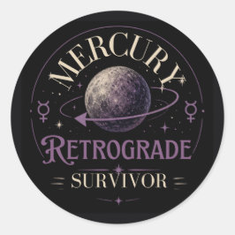 Adesivo Sobrevivente de Mercúrio Retrógrado