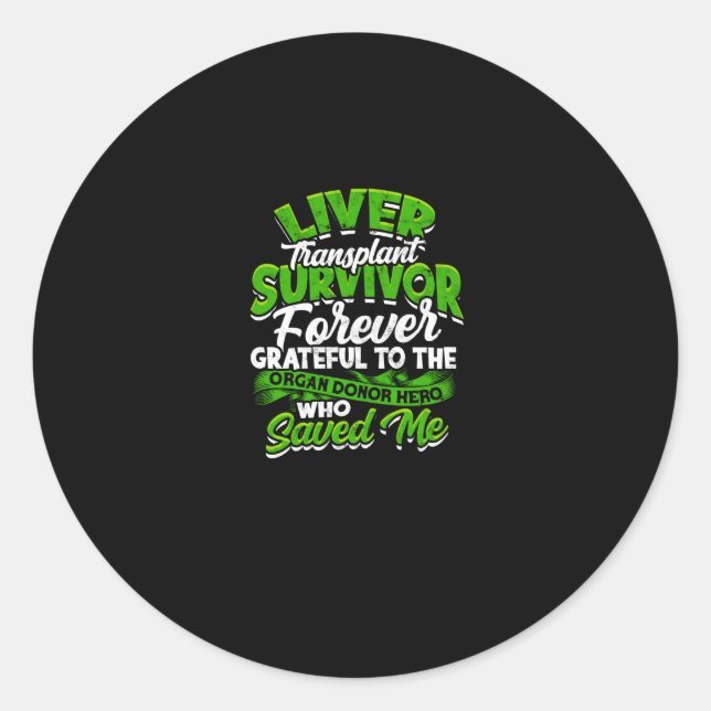 Adesivo Sobrevivente de transplante hepático Nunca agradec (Frente)