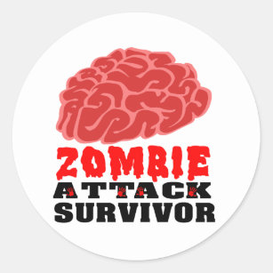 Adesivo Sobrevivente do ataque do zombi