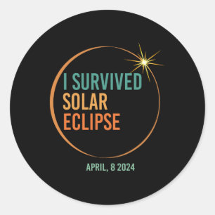 Adesivo Sobrevivente Eclipse Solar Abril 8 2024 Totalidade