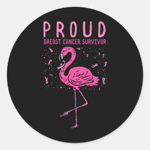 Adesivo Sobrevivente Flamingo Pink Cancer de Consciência