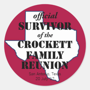 Adesivo Sobrevivente oficial da reunião de família de