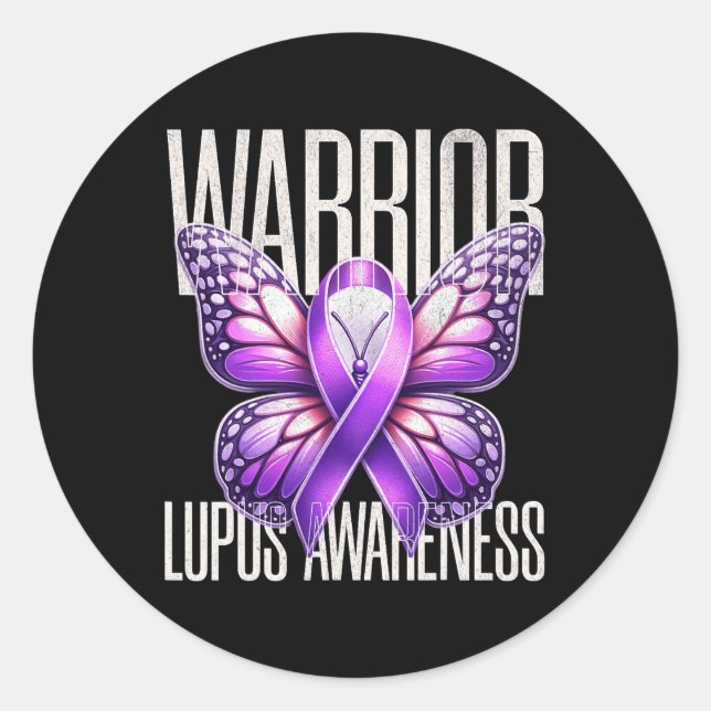 Adesivo Sobrevivente Púrpura do Guerreiro Lupus (Frente)
