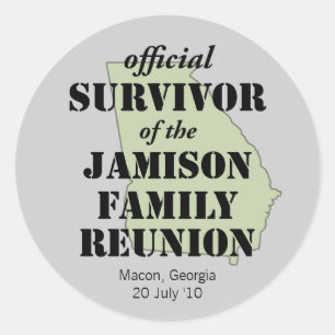Adesivo Sobrevivente Sindical Oficial da Família - Georgia