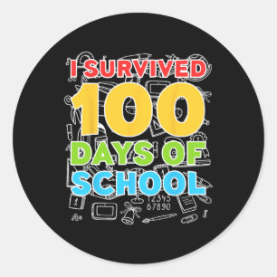 Adesivo Sobreviveram 100 Dias De Escola Feliz 100º Dia
