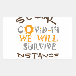 Adesivo Sobreviveremos à COVID-19 - Força e Resiliência