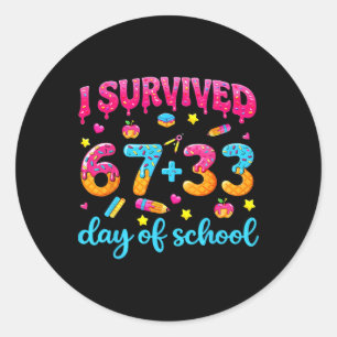 Adesivo Sobreviveu 67 + 33 Dias Escola Sorvete Gotejamento