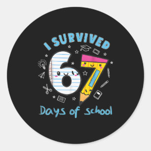 Adesivo Sobrevivi 67 Dias De Escola Engraçado 6 7 Meme Pro