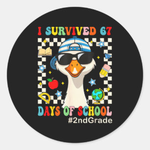 Adesivo Sobrevivi 67 Dias De Escola Funny Goose Meninos 2º