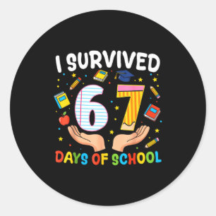 Adesivo Sobrevivi 67 Dias De Escola Meme Divertido Profess