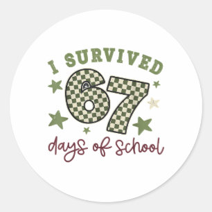 Adesivo Sobrevivi 67 Dias de Professores Alunos da Escola