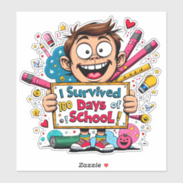Adesivo Sobrevivi a 100 dias de escola