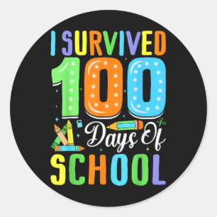 Adesivo Sobrevivi A 100 Dias De Escola 100 Dias De Escola