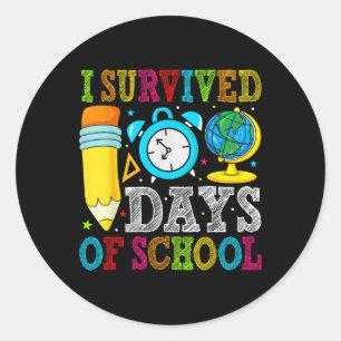 Adesivo Sobrevivi A 100 Dias De Escola 100 Dias De Escola