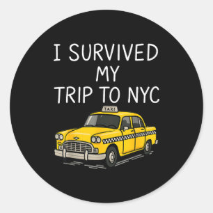 Adesivo Sobrevivi à minha viagem para Nyc Táxi engraçado d