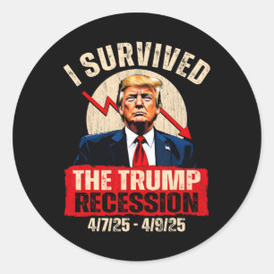 Adesivo Sobrevivi à recessão de Trump 4725 4925 Trump Rec