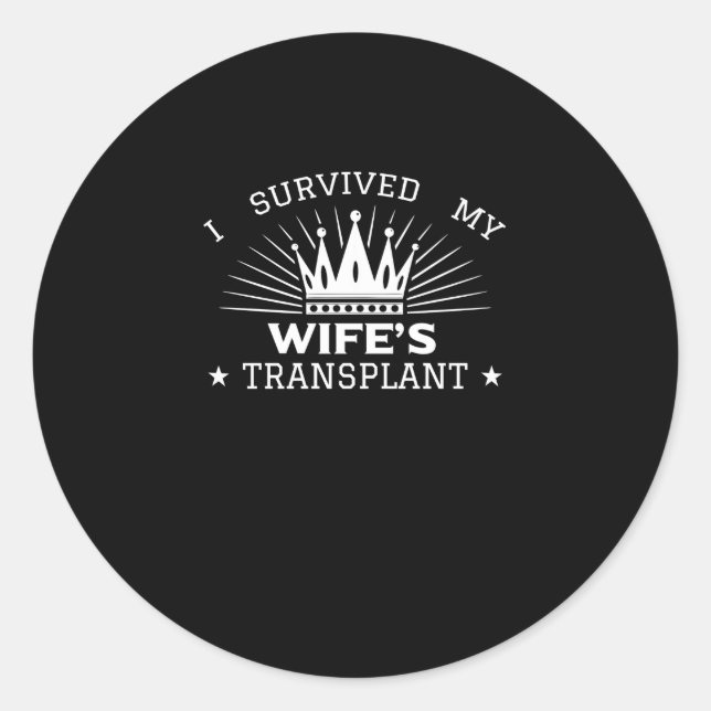 Adesivo Sobrevivi ao transplante da minha esposa (Frente)