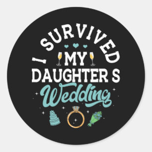 Adesivo Sobrevivi aos pais da camisa de casamento da minha