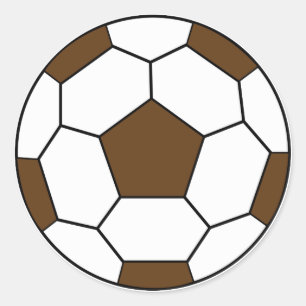 Adesivo Soccer Ball Brown Sticker